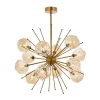 Hanglamp AV-1777-13E met 13 glazen, antiek goud