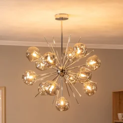 Hanglamp AV-1777-13K chroomkleurig glas 13-vlammig