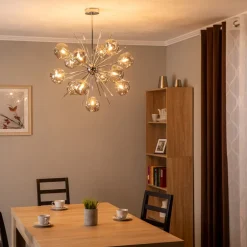 Hanglamp AV-1777-13K chroomkleurig glas 13-vlammig