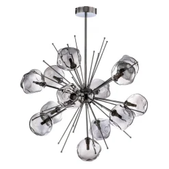 Hanglamp AV-1777-13K chroomkleurig glas 13-vlammig