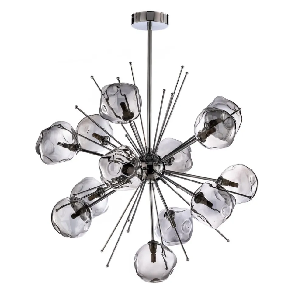 Hanglamp AV-1777-13K chroomkleurig glas 13-vlammig