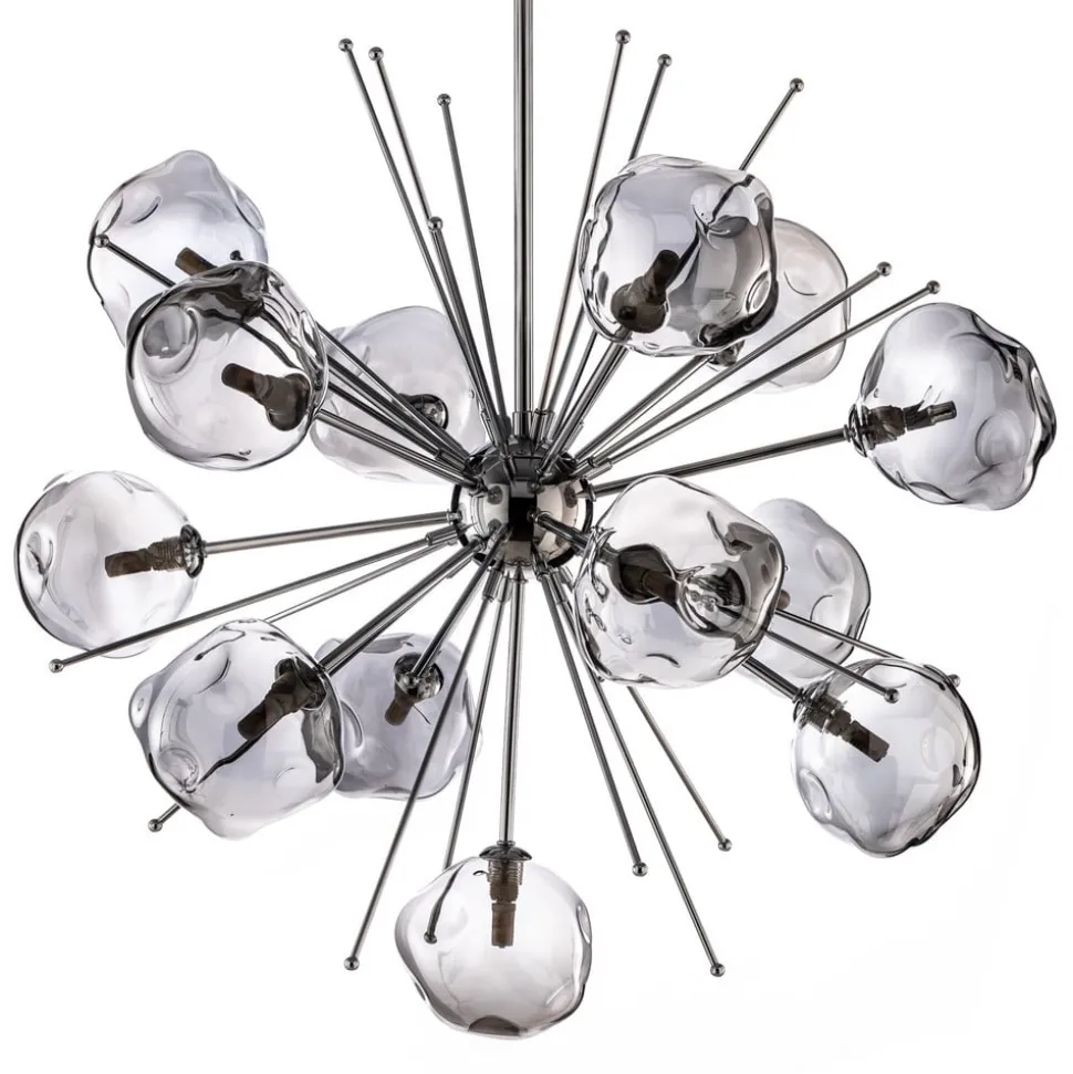 Hanglamp AV-1777-13K chroomkleurig glas 13-vlammig