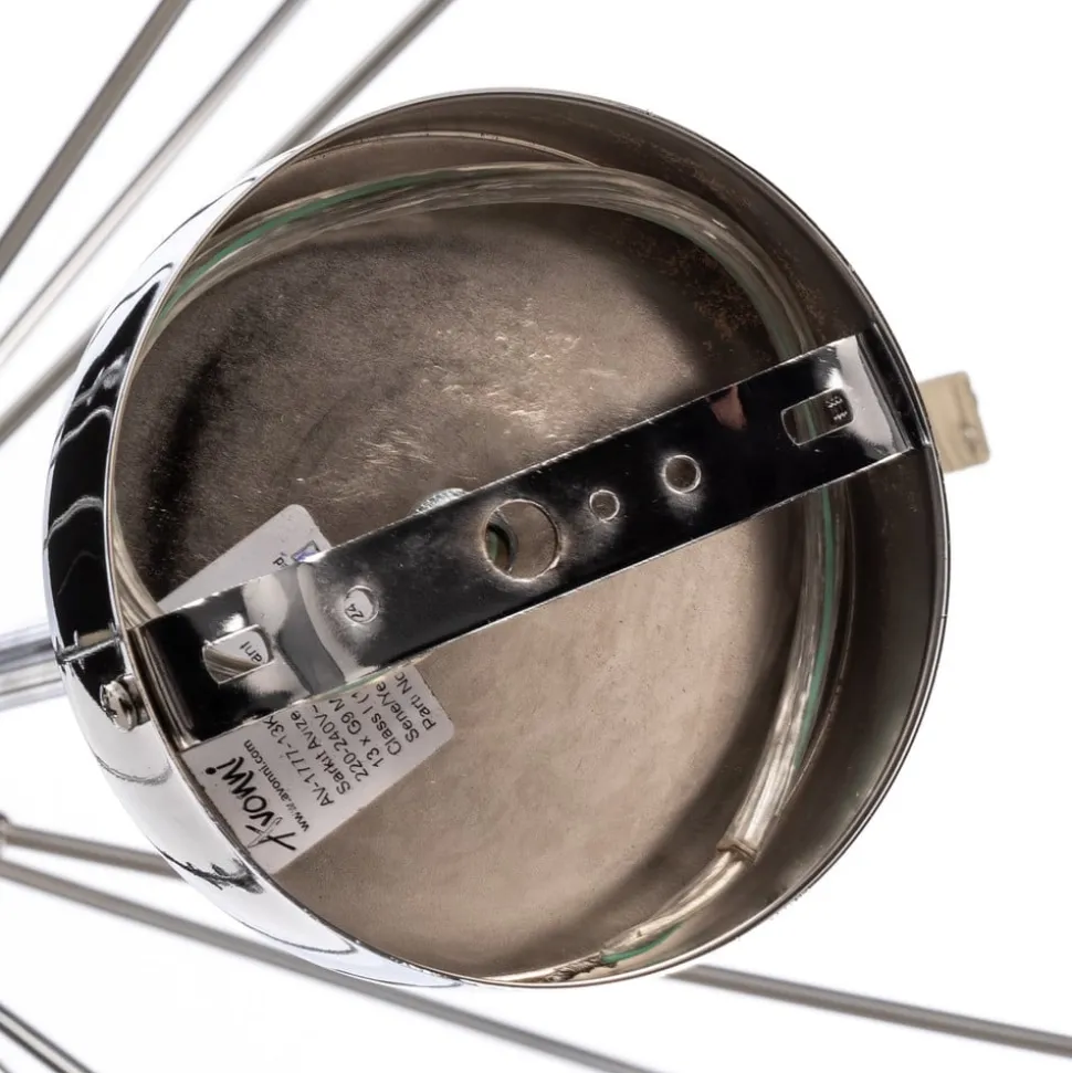 Hanglamp AV-1777-13K chroomkleurig glas 13-vlammig