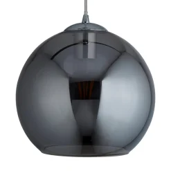 Hanglamp Balls, glasbol gerookt, Ø 30cm