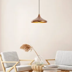 Hanglamp Barek 11545, brons brüné, metaal, Ø 34 cm