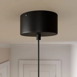 Hanglamp Basca, buiten zwart, binnen goud 1-lamp.