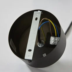 Hanglamp Basca, buiten zwart, binnen goud 1-lamp.