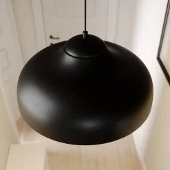 Hanglamp Basca, buiten zwart, binnen goud 1-lamp.