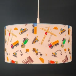Hanglamp Baustelle met stoffen kap