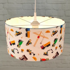 Hanglamp Baustelle met stoffen kap