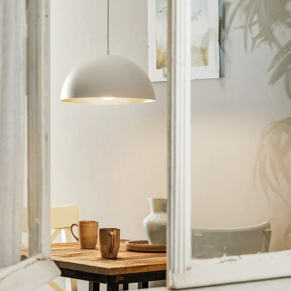 Hanglamp Beta in wit-goud