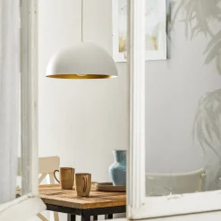Hanglamp Beta in wit-goud