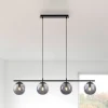 Hanglamp Big Widow, glazen bollen, 4-lamps