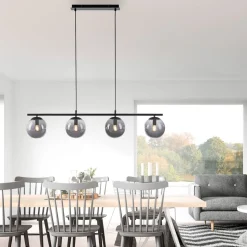 Hanglamp Big Widow, glazen bollen, 4-lamps