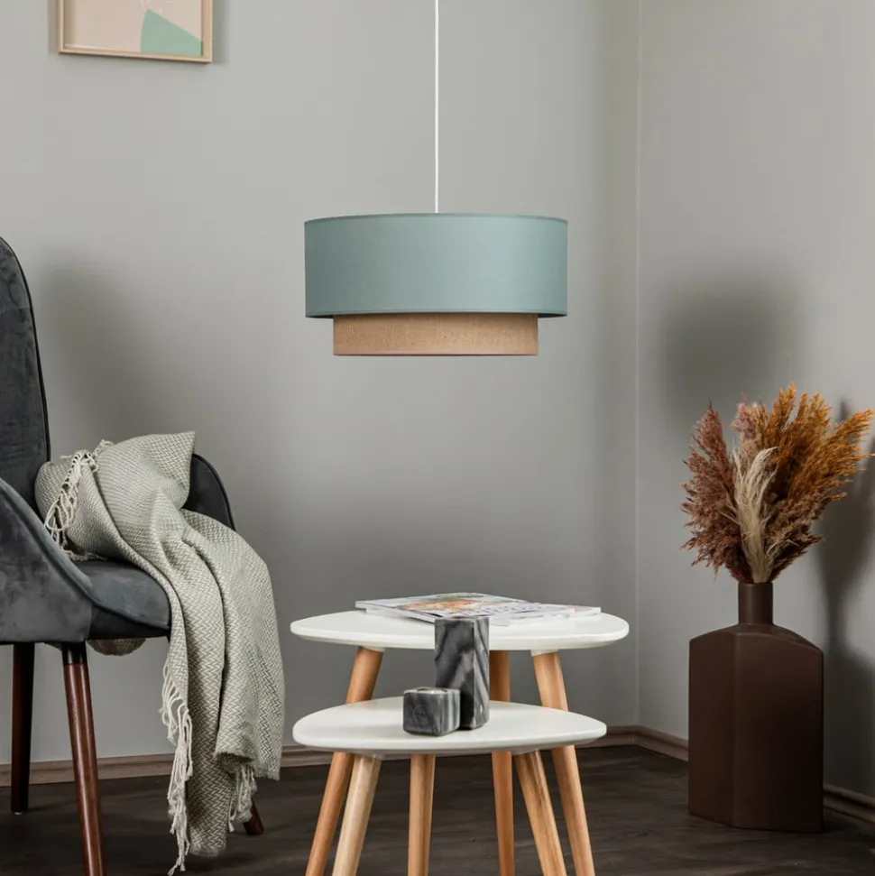 Hanglamp Boho Ø 45 cm 1-lichts saliegroen/jute