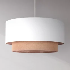 Hanglamp Boho Ø 45 cm 1-lichts wit/jute