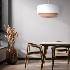 Hanglamp Boho Ø 45 cm 1-lichts wit/jute