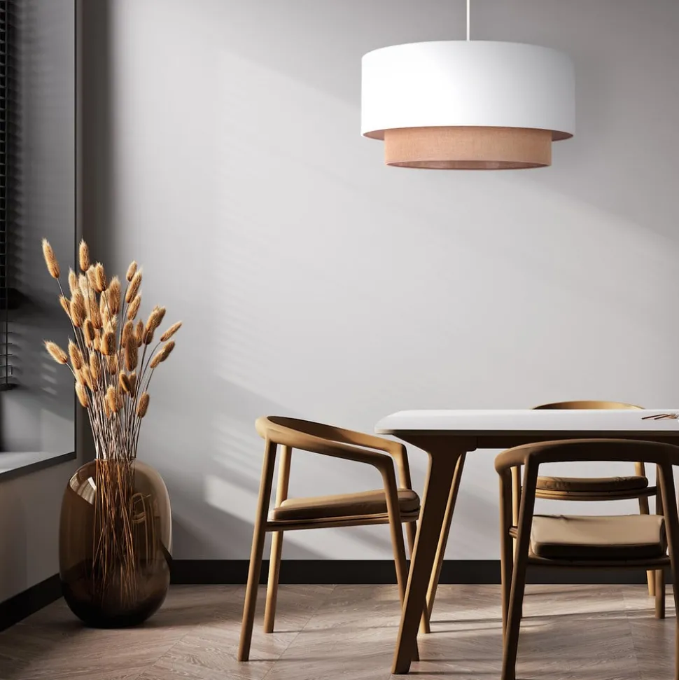 Hanglamp Boho Ø 45 cm 1-lichts wit/jute