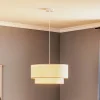 Hanglamp Boho, dubbele kap, beige