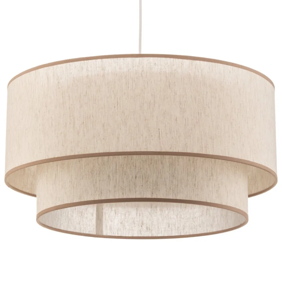 Hanglamp Boho, dubbele kap, beige