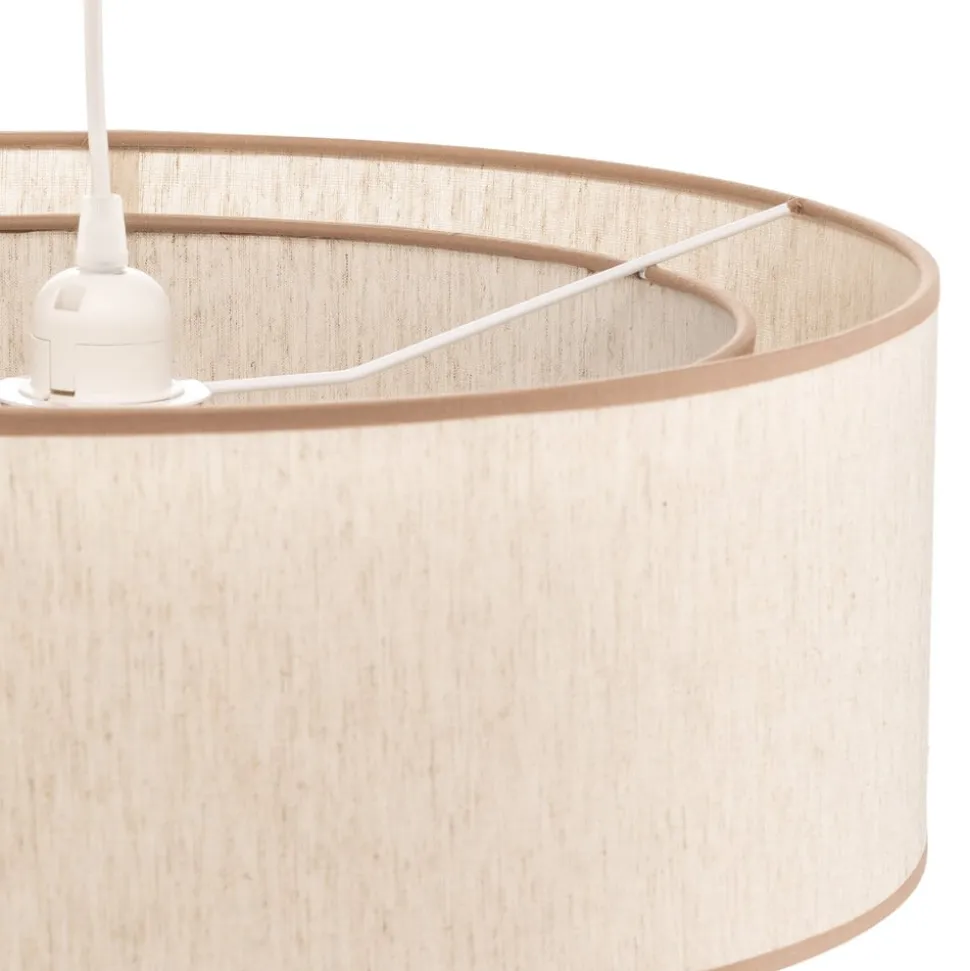 Hanglamp Boho, dubbele kap, beige