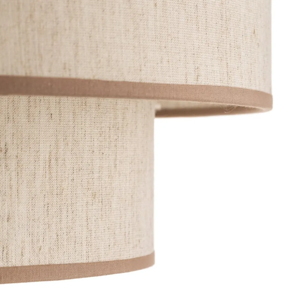 Hanglamp Boho, dubbele kap, beige