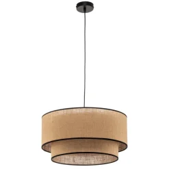 Hanglamp Boho jute & zwart Ø45cm 1-lamp