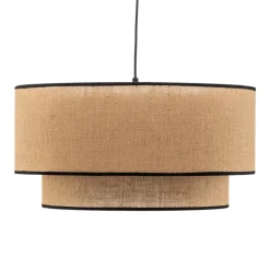 Hanglamp Boho jute & zwart Ø45cm 1-lamp