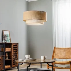 Hanglamp Boho jute naturelbruin Ø45cm 1-lamp