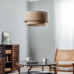 Hanglamp Boho jute naturelbruin Ø45cm 1-lamp