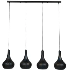 Hanglamp Bombur 4-lamps zwartbruin