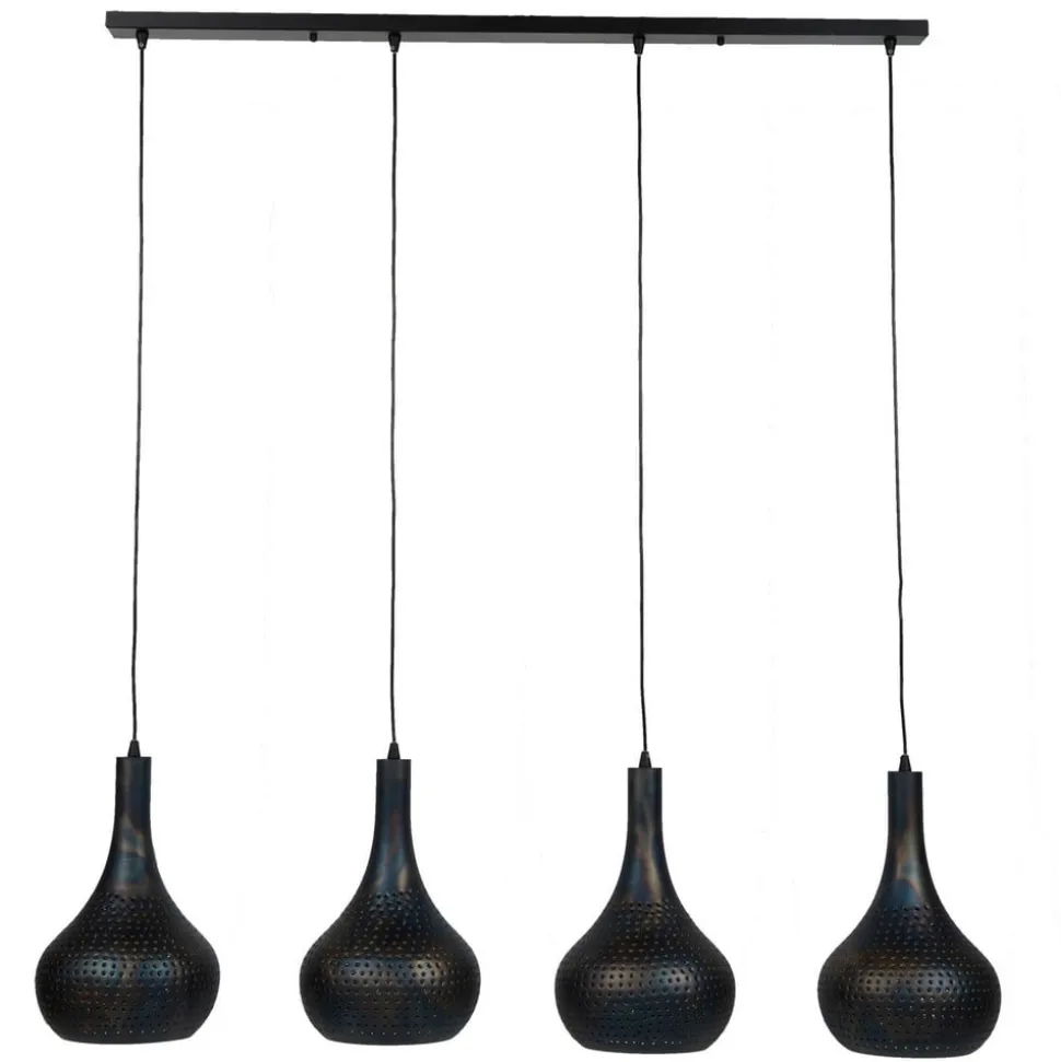 Hanglamp Bombur 4-lamps zwartbruin