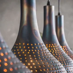 Hanglamp Bombur 4-lamps zwartbruin