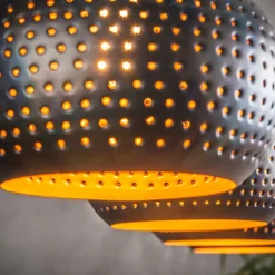 Hanglamp Bombur 4-lamps zwartbruin