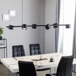 Hanglamp Bot, zwart, 6-lamps