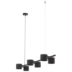 Hanglamp Bot, zwart, 6-lamps