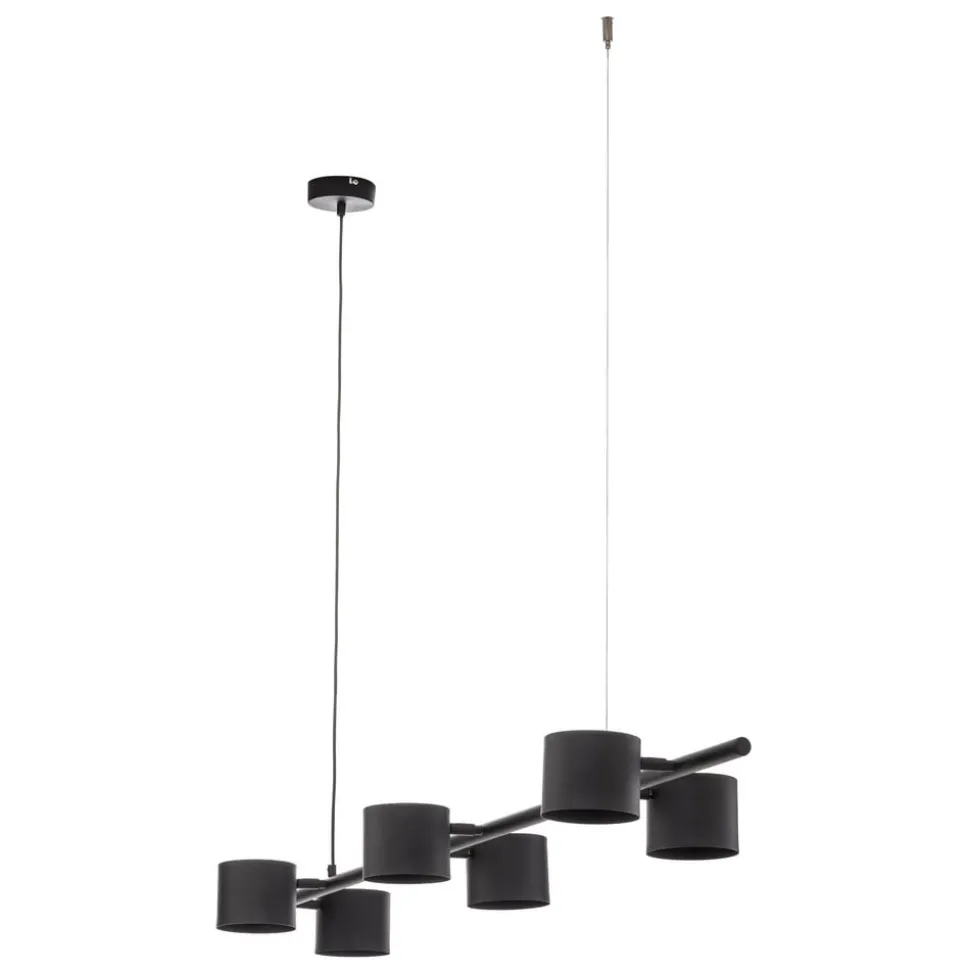 Hanglamp Bot, zwart, 6-lamps