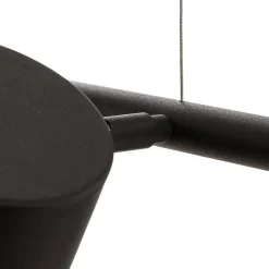 Hanglamp Bot, zwart, 6-lamps