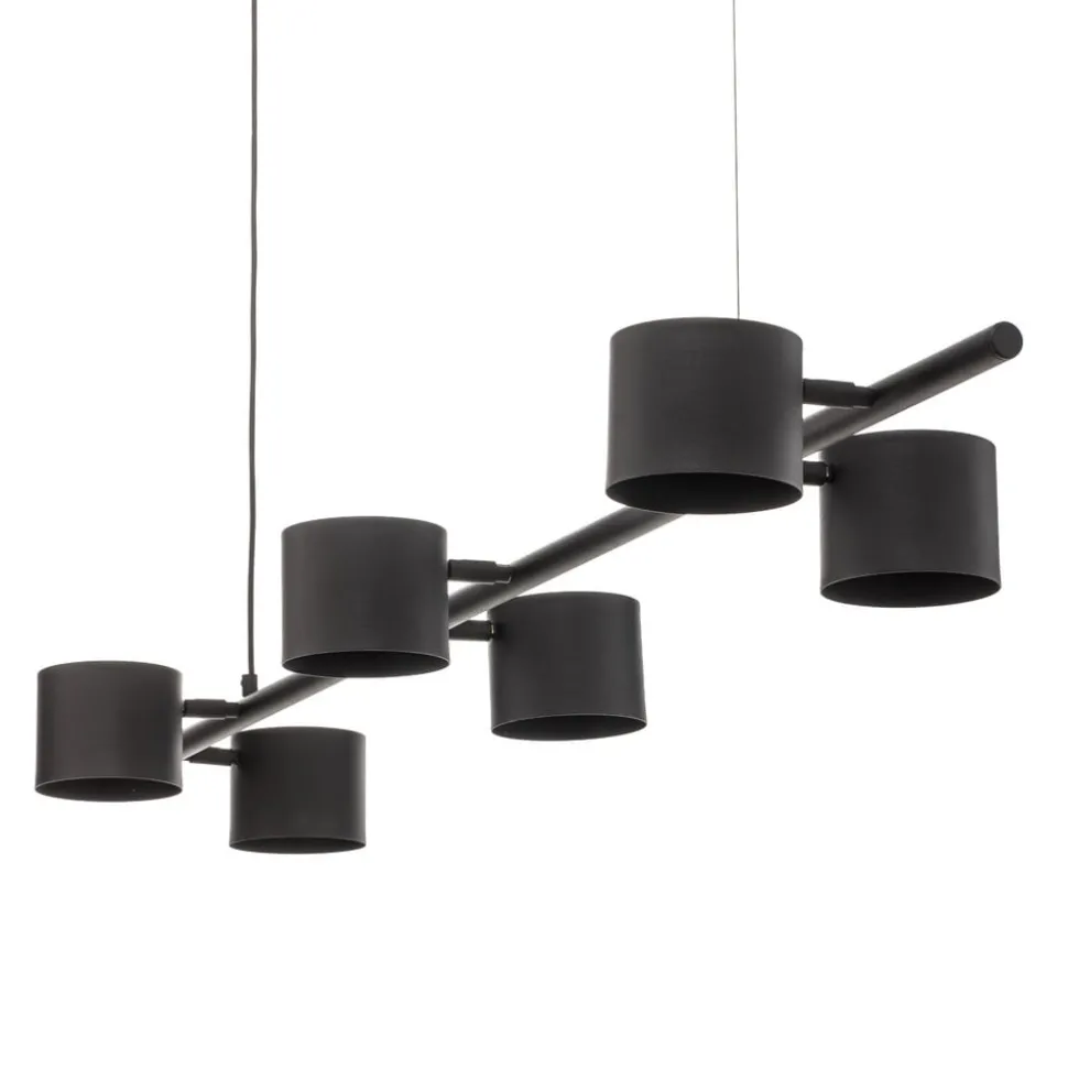Hanglamp Bot, zwart, 6-lamps