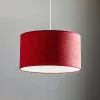 Hanglamp Bristol, geweven patroon, rood