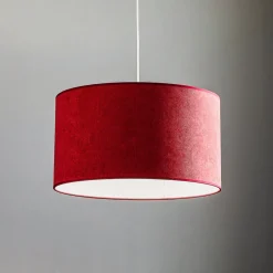 Hanglamp Bristol, geweven patroon, rood