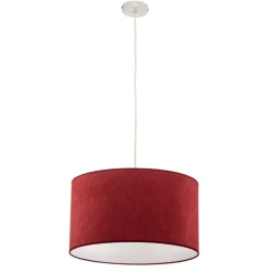 Hanglamp Bristol, geweven patroon, rood