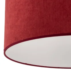 Hanglamp Bristol, geweven patroon, rood