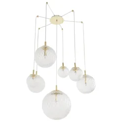 Hanglamp Cadix van glas, 7-lamps