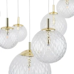 Hanglamp Cadix van glas, 7-lamps