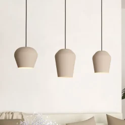 Hanglamp Cambaito, 3-lamps, zandkleurig