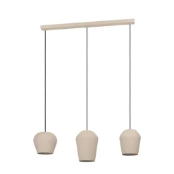 Hanglamp Cambaito, 3-lamps, zandkleurig
