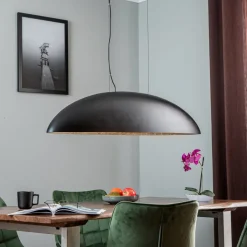 Hanglamp Canoe V, zwart/goud