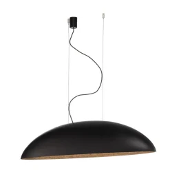 Hanglamp Canoe V, zwart/goud