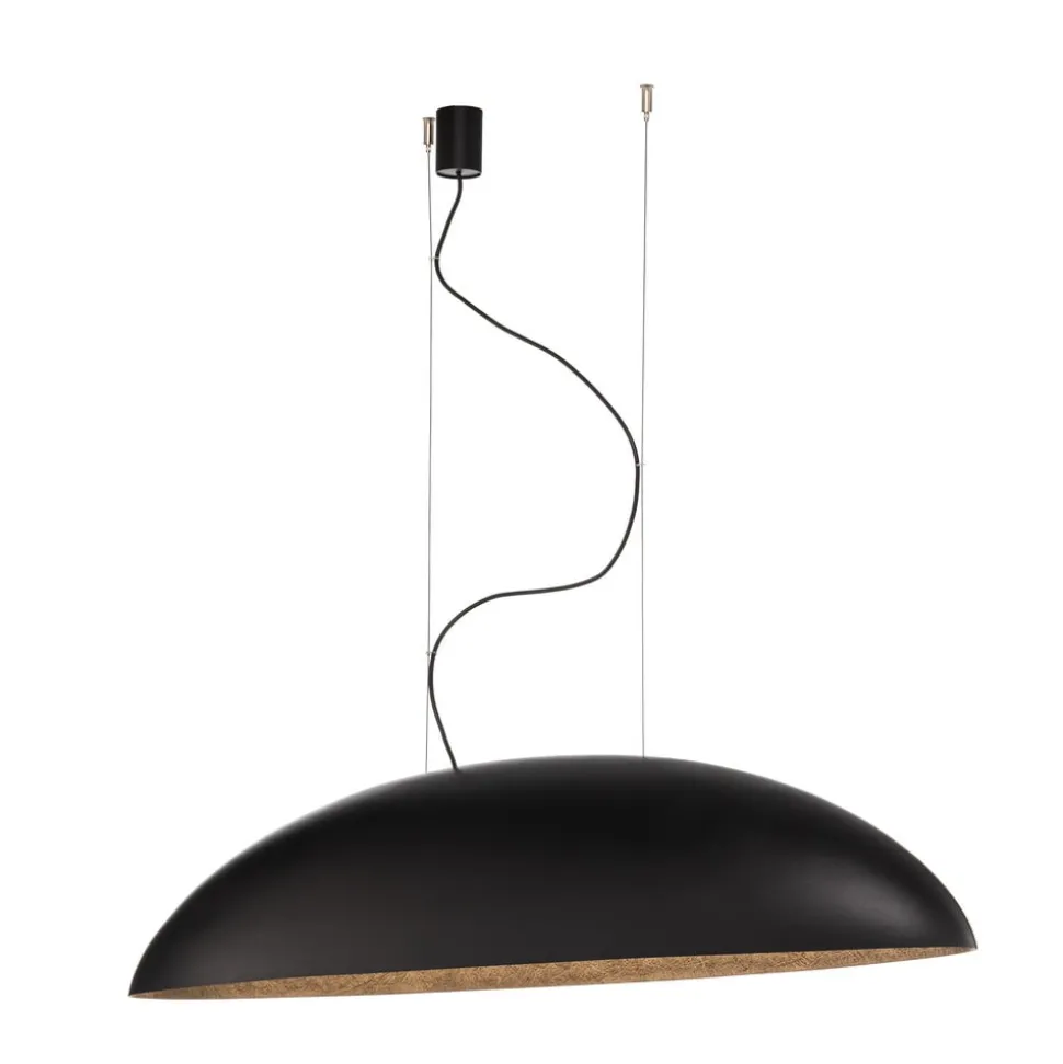 Hanglamp Canoe V, zwart/goud